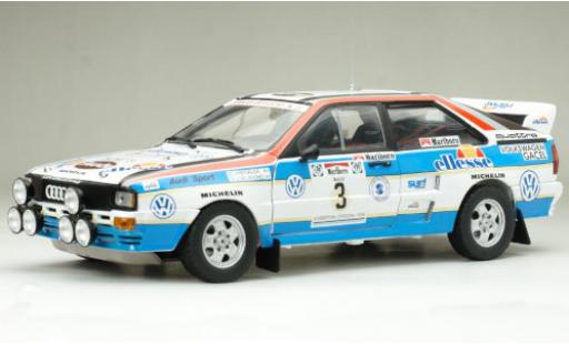 Audi Quattro 1/18 Sun Star quattro A2 No.3 ellesse Rallye WM Rally Argentinien 1984 J.Recalde/J.Del Buono modellino in miniatura