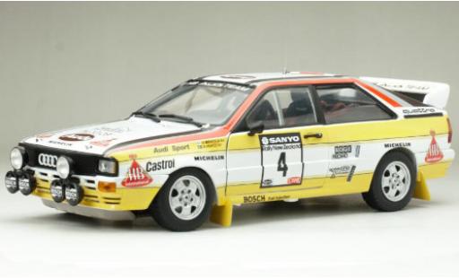 Audi Quattro 1/18 Sun Star A2 No.4 HB Team HB Rally Neuseeland 1984 y compris les Decals H.Mikkola/A.Hertz modellino in miniatura