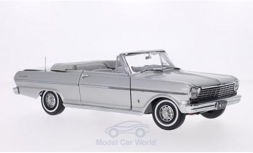 Chevrolet Nova 1963 1/18 Sun Star Convertibile grigio 1963 Verdeck geöffnet modellino in miniatura