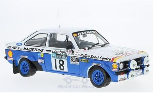 Ford Escort 1/18 Sun Star MK II RS 1800 RHD No.18 Rallye WM RAC Rallye 1980 J.Taylor/P.Short modellino in miniatura