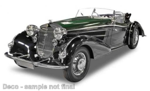 Horch 855 1/18 Sun Star Roadster schwarz/metallise gr&uuml;n 1939 1:18 modellino in miniatura