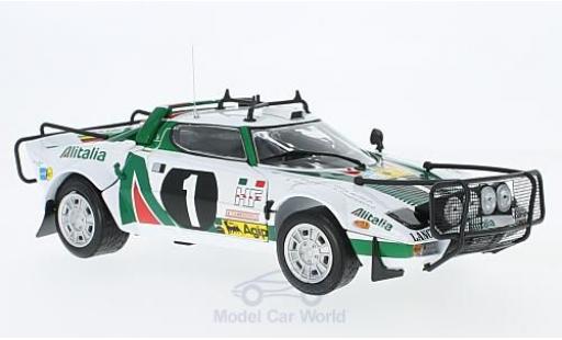Lancia Stratos Rallye 1/18 Sun Star HF Rally No.1 Alitalia Rallye WM Safari Rallye 1976 B.Waldegard/H.Thorszelius modellino in miniatura