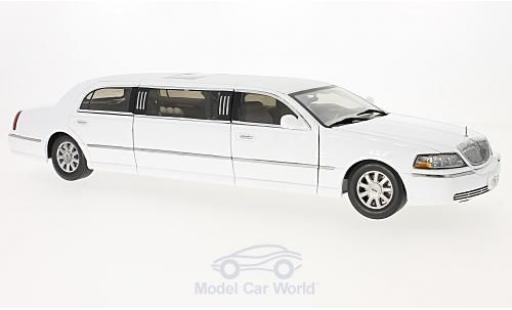 Lincoln Town Car 1/18 Sun Star Limousine bianco 2003 modellino in miniatura