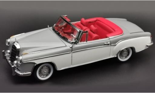 Mercedes 220 1/18 Sun Star SE Cabriolet (W180 II) grigio/bianco 1958 Verdeck geöffnet modellino in miniatura