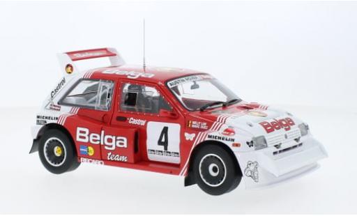 MG Metro 1/18 Sun Star 6R4 No.4 Belga Lotto Bianchi Rallye 1986 1:18 modellino in miniatura