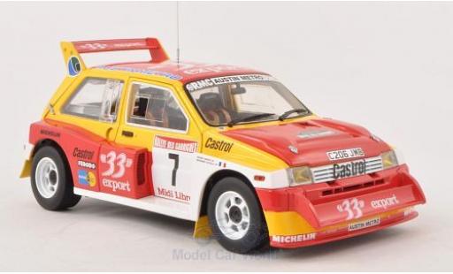 MG Metro 1/18 Sun Star 6R4 No.7 33 Export Rallye des Garrigues-Languedoc-Roussillon 1986 D.Auriol modellino in miniatura