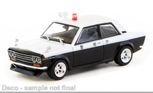 Datsun 510 1/64 Tarmac Works Japanische Polizei 1:64 modellino in miniatura