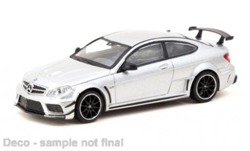 Mercedes Classe C 1/64 Tarmac Works C63 AMG Coupe Black Series silber 1:64 modellino in miniatura