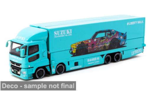 Mitsubishi Fuso 1/64 Tarmac Works Super Great türkis 1:64 modellino in miniatura