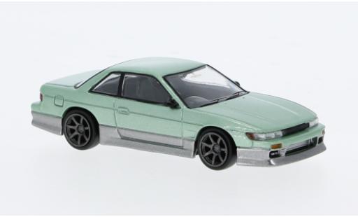 Nissan Silvia 1/64 Tarmac Works (S13) Vertex metallise grün/grau 1:64 modellino in miniatura