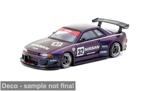 Nissan Skyline 1/64 Tarmac Works R32 GTR lila 1:64 modellino in miniatura