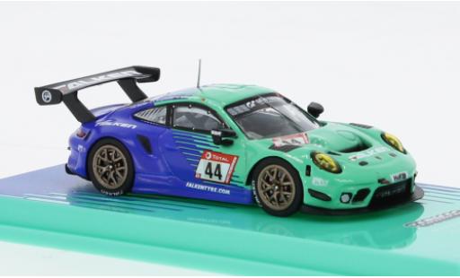 Porsche 992 GT3 R 1/64 Tarmac Works 911 (997) No.44 Falken 24h N&uuml;rburgring 2019 1:64 modellino in miniatura