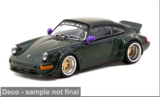 Porsche 964 RWB 1/64 Tarmac Works grün 1:64 modellino in miniatura