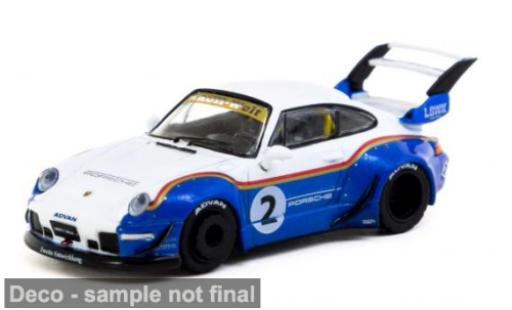 Porsche 993 RWB 1/64 Tarmac Works blau/weiss 1:64 modellino in miniatura