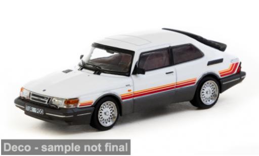 Saab 900 1/64 Tarmac Works Turbo weiss/Dekor 1:64 modellino in miniatura
