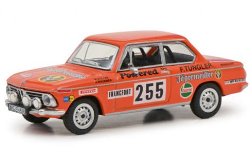 Bmw 2002 1/64 Schuco No.255 Jägermeister Rallye Monte Carlo 1973 W.Stiller/A.Wagener modellino in miniatura