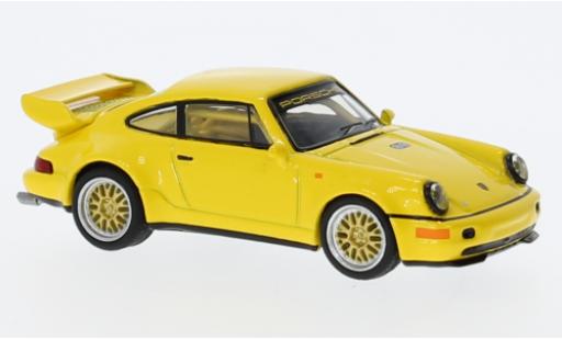 Porsche 964 1/64 Tarmac Works 911  RSR giallo modellino in miniatura