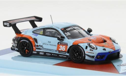 Porsche 992 GT3 R 1/64 Tarmac Works 911 (991) No.36 Gulf 12h Coppa Florio Sizilien 2020 modellino in miniatura