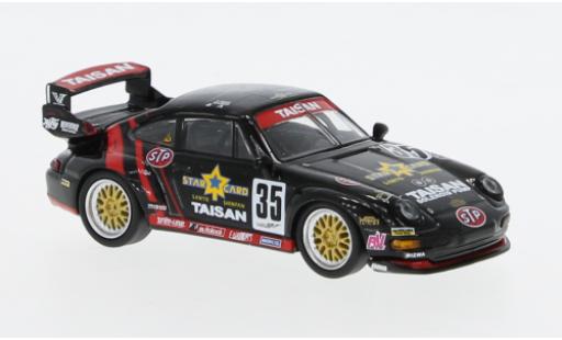 Porsche 993 GT2 1/64 Tarmac Works 911  No.35 Taisan JGTC modellino in miniatura