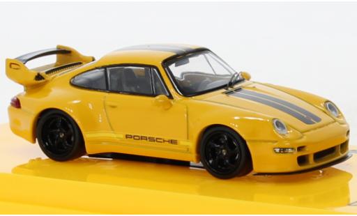 Porsche 993 1/64 Tarmac Works 911  Gunther Works giallo modellino in miniatura