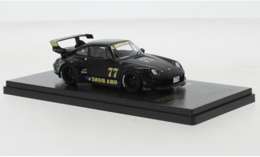 Porsche 993 RWB 1/64 Tarmac Works matt-nero Oba Bone modellino in miniatura