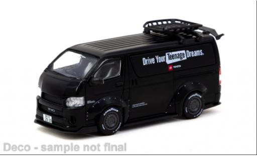 Toyota Hiace 1/64 Tarmac Works Widebody nero modellino in miniatura