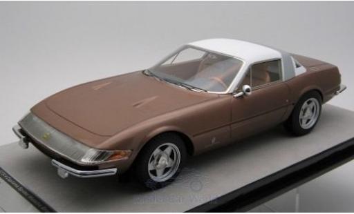 Ferrari 365 1/18 Tecnomodel GTB/4 Daytona Coupe Speciale metallico bronze/bianco 1969 modellino in miniatura