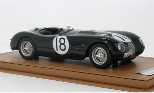 Jaguar C-Type 1/18 Tecnomodel No.18 Racing 24h Le Mans 1953 1:18 modellino in miniatura