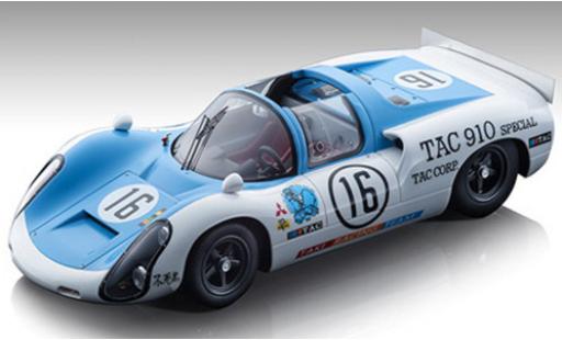 Porsche 910 1/18 Tecnomodel No.16 Taki Racing Organisation Japan Grand Prix Car Race Fuji 1969 H.Kazato/H.Hasegawa modellino in miniatura