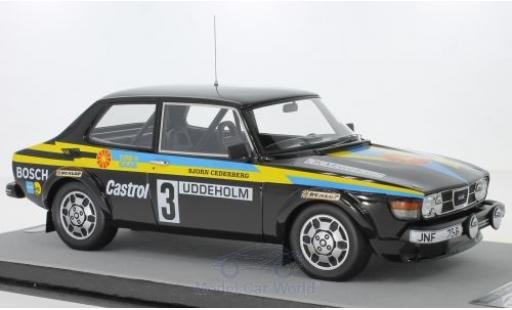 Saab 99 1/18 Tecnomodel Turbo No.3 Rallye WM Rallye Schweden 1979 S.Blomqvist/B.Cederberg modellino in miniatura