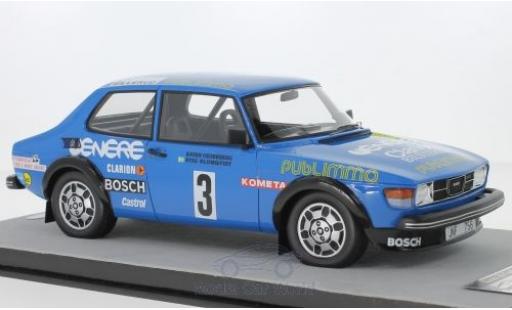 Saab 99 1/18 Tecnomodel Turbo No.3 Rallye WM Rallye Schweden 1981 S.Blomqvist/B.Cederberg modellino in miniatura