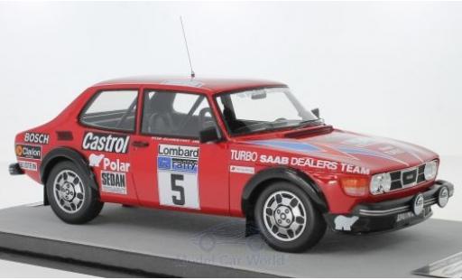 Saab 99 1/18 Tecnomodel Turbo No.5 Rallye WM Rallye RAC Lombard 1979 S.Blomqvist/B.Cederberg modellino in miniatura