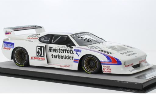 Bmw M1 1/18 Tecnomodel Turbo No.51 Team Schnitzer Meisterfoto Farbbilder DRM Nuerburgring 1981 modellino in miniatura