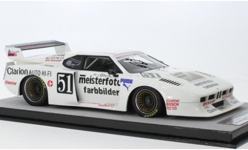 Bmw M1 1/18 Tecnomodel Turbo No.51 Team Schnitzer Meisterfoto Farbbilder DRM Salzburgring 1981 modellino in miniatura