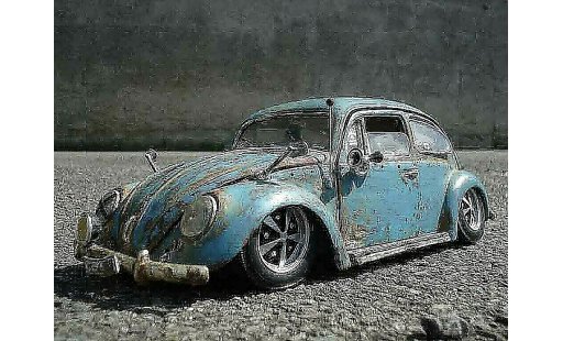 Volkswagen Kafer Base 1/18 Burago coccinelle ovale 56 hoodride modellini auto
