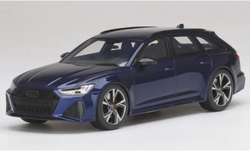 Audi RS6 1/18 Top Speed Avant Carbon Black Edition metallico blu modellino in miniatura