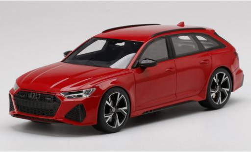 Audi RS6 1/18 Top Speed Avant Carbon Black Edition rosso modellino in miniatura