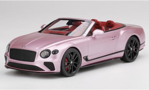 Bentley Continental 1/18 Top Speed GT Convertibile metallico rosa 2019 modellino in miniatura