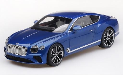 Bentley Continental test 1/18 Top Speed GT metallico blu 2018 test modellino in miniatura