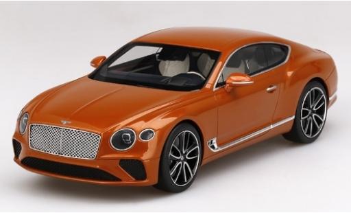 Bentley Continental 1/18 Top Speed GT metallico orange 2018 modellino in miniatura
