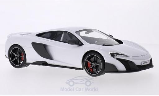 McLaren 675 1/18 Top Speed LT metallico bianco 2015 modellino in miniatura