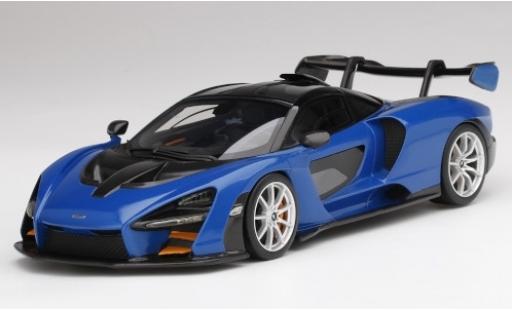 McLaren Senna 1/18 Top Speed metallico blu/nero 2018 modellino in miniatura