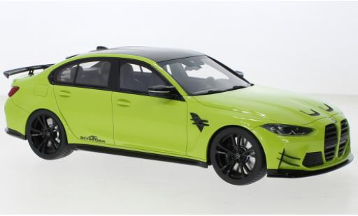 Bmw M3 1/18 Top Speed Competition (G80) AC Schnitzer giallo modellino in miniatura