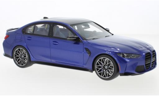 Bmw M3 1/18 Top Speed Competition (G80) metallise blu 2021 modellino in miniatura