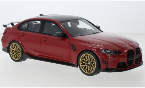 Bmw M3 1/18 Top Speed M-Performance (G80) metallise rosso 2021 modellino in miniatura