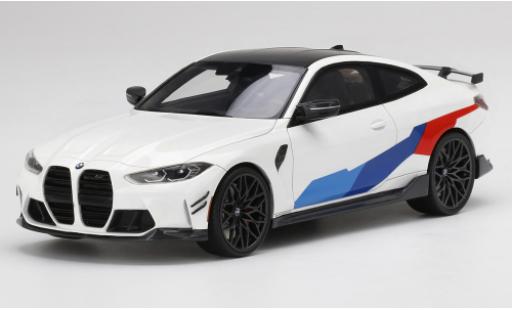 Bmw M4 1/18 Top Speed (G82) M-Performance bianco/Dekor 2021 modellino in miniatura
