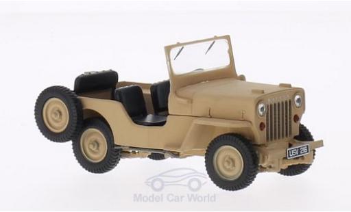 Jeep Willys 1/43 Triple 9 Collection CJ3B matt-beige 1953 modellino in miniatura