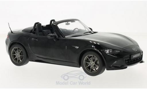 Mazda MX5 1/18 Triple 9 Collection nero 2015 mit abnehmbarem Softtop ohne Vitrine modellino in miniatura