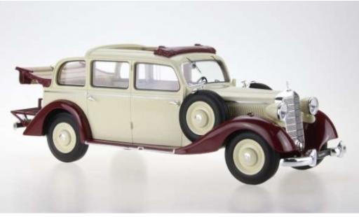 Mercedes 260 1/18 Triple 9 Collection D (W138) Pullman Landaulet beige/rosso 1936 komplett ouverts/es Verdeck modellino in miniatura