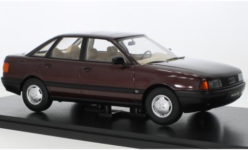 Audi 80 1/18 Triple 9 Collection (B3) metallise rosso foncé 1989 modellino in miniatura